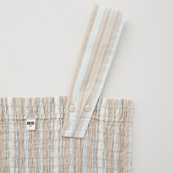 Uniqlo Cotton Striped Shirring Sleeveless Blouse - Picture 6 of 9